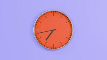 Modern Orange Clock Loop A Minimalist Timepiece in Motion video