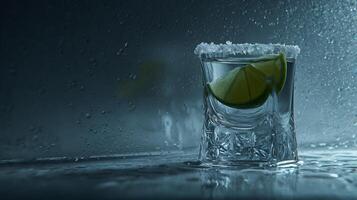 Refreshing Shot with Lime and Salt, Perfect for Your Next Celebration. photo
