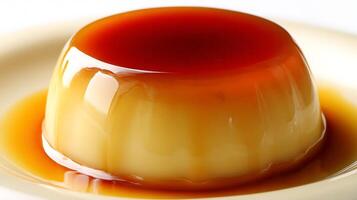 Delicious Caramel Custard Dessert Ready to Enjoy. photo