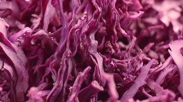 A Deep Dive into the Vibrant Texture of Shredded Red Cabbage. photo