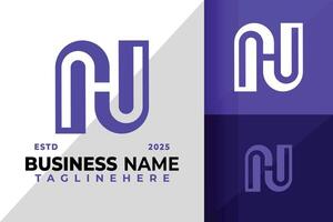 Letter Nh or Hn Monogram Logo Icon Design Illustration vector