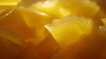 Close Up Macro Of Sweet Golden Honeycomb Texture. photo