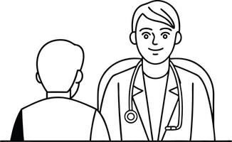 Doctor and patient consultation medical healthcare vector