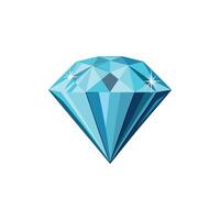 Diamond with Sparkle Illustration Design On White Background vector