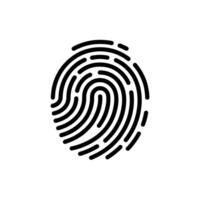 Fingerprint Identification Unique Personal Mark Human Security Criminal Investigation Law Enforcement Data Protection vector