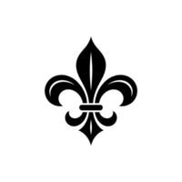 Simple black and white fleur de lis symbol vector