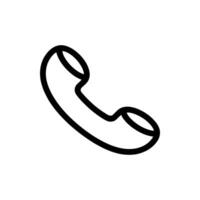 Simple hand drawn telephone receiver icon vector