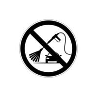 No Car Washing Symbol Indicating Prohibition of Vehicle Cleaning in the Specified Area, Circular Sign vector