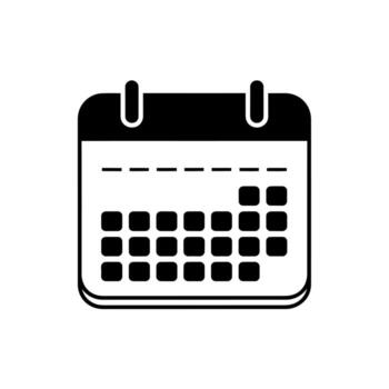 Calendar Icon Representation Symbolizing Scheduling and Time Management for Organizing Events and Appointments Visually vector
