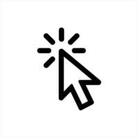 Digital cursor clicking action icon vector