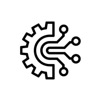 digital tecnología y Ingenieria innovación representado por un resumen icono vector