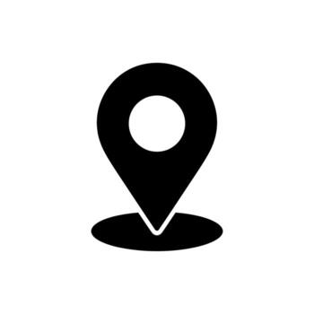 Location Icon Represents Navigation Mapping and GPS Coordinates Simple Yet Effective Visual Communication for Maps and Directions vector