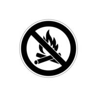 No Campfire Sign A Universal Symbol for Preventing Forest Fires and Promoting Outdoor Safety vector
