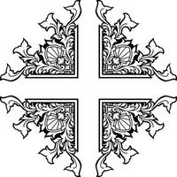 A cross with ornamental design vector