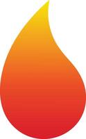 Flame drop icon with gradient colors from yellow to red simple illustration design vector