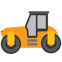 a construction vehicle icon on a white background vector