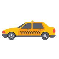 taxi car flat icon isolated on white background vector