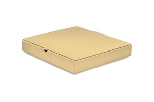 Gold packaging box on white background vector
