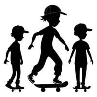 skateboards kids design vector