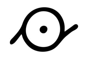 Hand drawn epicene gender identity icon Symbol used to represent sex and gender two vector