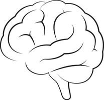 Brain Icon - Mind and Thought Symbol vector