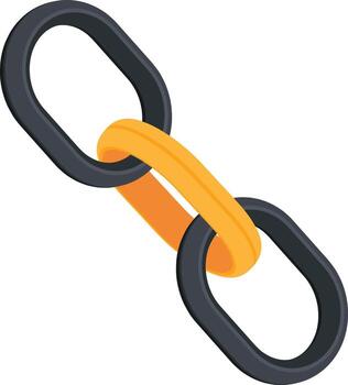 Chain Link Icon - Connection and Unity Symbol vector