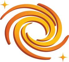Swirling Orange Vortex with Sparks Icon vector