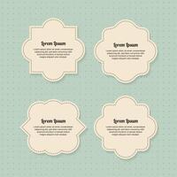 Vintage label frames. old frame shapes, decorative label and retro shape. vector