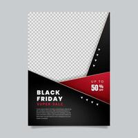 Black friday super sale flyer template vector