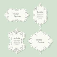Ornamental vintage label frames. vector