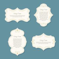 Set of calligraphic vintage labels and frames vector