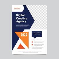 Flyer business template for annual report and brochure company vector