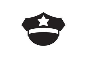 A Police officer hat icon isolated on white background vector