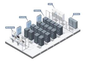 data center infrastructure overview vector