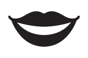 A black and white smiley face with a mustache vector