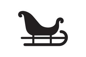 Santa sleigh icon illustration on white background vector