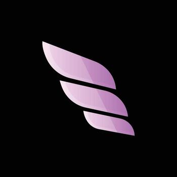 Elegant Wing Motif with Gradient Effect vector