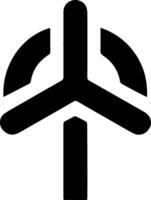 Windmill black icon vector