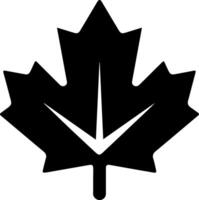 Black maple leaf icon vector