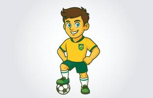 Australia Soccer or Football Player Mascot Cartoon Character Template vector