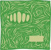 A green square with a pattern on it vector