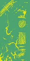 Abstract Raw Naive Hand Drawn Poster Walldecor vector