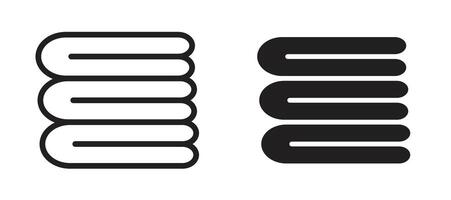Towel icon in black modern and lines and solid vector