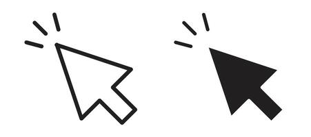 Mouse icon in black modern and lines and solid vector
