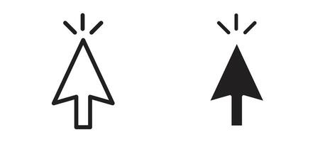 Click icon in black modern and lines and solid vector