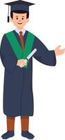 Illustration of Student Graduation. vector