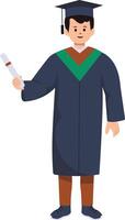 Illustration of Student Graduation vector
