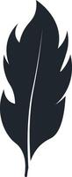 Feather Silhouette in Simple Design vector