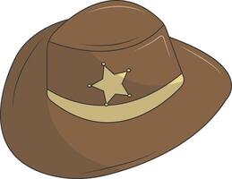 Classic Cowboy Hat Illustration on White Background vector