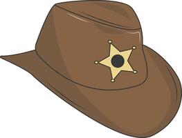 Classic Cowboy Hat Illustration. Isolated on White Background vector